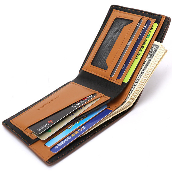 Κομψό ανδρικό πορτοφόλι σε δύο μοντέλα - εξαιρετικά λεπτό, σε καφέ και μαύρο