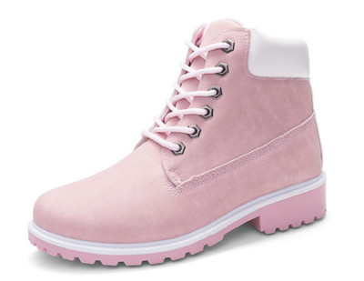 Κομψές και ζεστές casual μπότες κυρίες με αντιολισθητική χονδρή σόλα - πολλά χρώματα