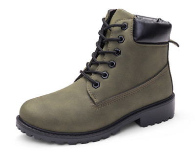 Κομψές και ζεστές casual μπότες κυρίες με αντιολισθητική χονδρή σόλα - πολλά χρώματα