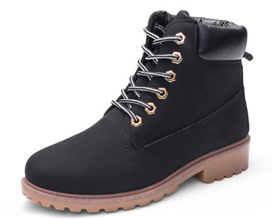 Κομψές και ζεστές casual μπότες κυρίες με αντιολισθητική χονδρή σόλα - πολλά χρώματα