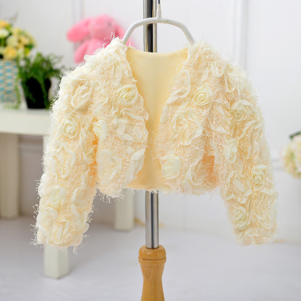 Όμορφο μικρό παιδικό σακάκι  για κορίτσια με floral μοτίβο σε τέσσερα χρώματα