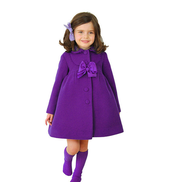 Κομψό και μακρύ παλτό για τα κορίτσια σε τρία χρώματα με κορδέλα