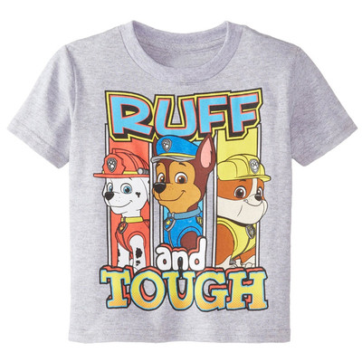 Детска тениска за момчета в сив цвят с анимационно изображение 