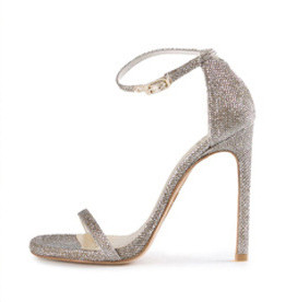 Πολύ απαλά γυναικεία πέδιλα με ψηλά τακούνια - λαμπερά, σε τρία χρώματα