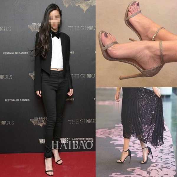 Πολύ απαλά γυναικεία πέδιλα με ψηλά τακούνια - λαμπερά, σε τρία χρώματα