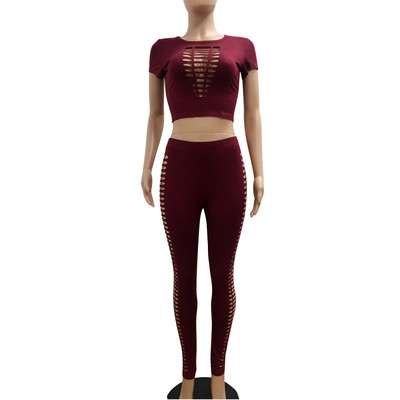 Αθλητικό κομψο γυναικείό σύνολο + παντελόνια με κομμένα στοιχεία