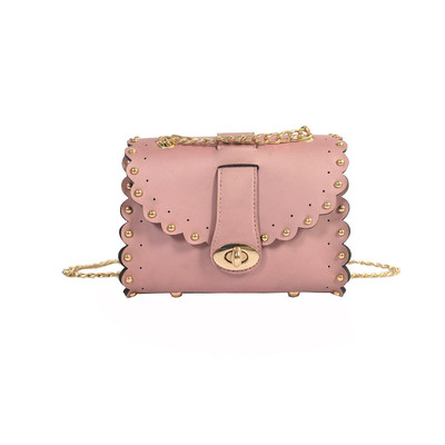 Όμορφη γυναικεία μίνι τσάντα με μεταλλική λαβή σε πολλά χρώματα