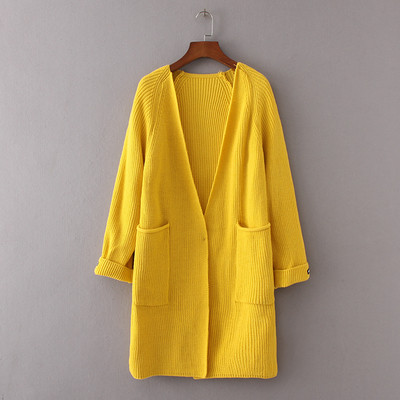 Καθημερινή γυναικεία ζακέτα με φαρδιά μανίκια και τσέπες