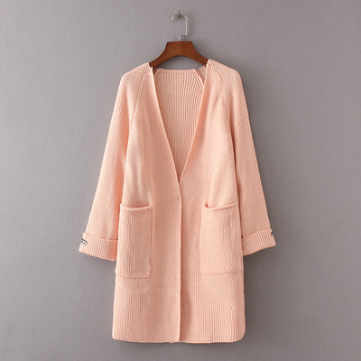 Καθημερινή γυναικεία ζακέτα με φαρδιά μανίκια και τσέπες