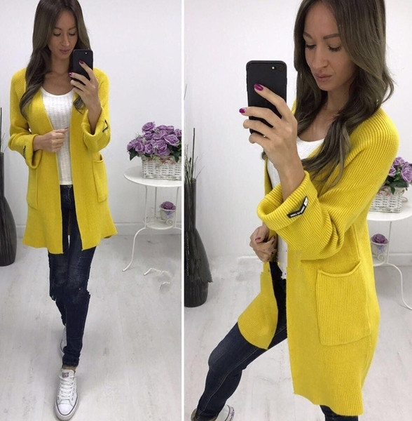 Καθημερινή γυναικεία ζακέτα  με φαρδιά μανίκια και τσέπες 