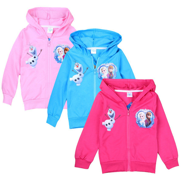 Παιδικό φούτερ για κορίτσια με κουκούλα, σε τρία χρώματα