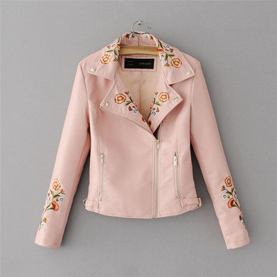 Γυναικείο μοντέρνο μπουφάν με πολύ όμορφο φυτικό μοτίβο κεντήματος - 3 χρώματα