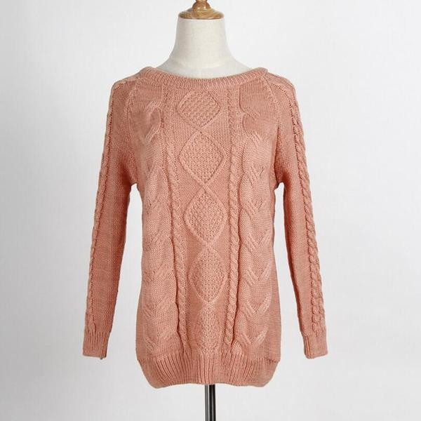 Καθημερινό και πολύ ζεστό γυναικείο πουλόβερ  σε 5 διαφορετικά χρώματα