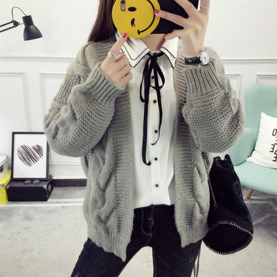 Σύντομη γυναικεία πλεκτή ζακέτα σε τέσσερα χρώματα