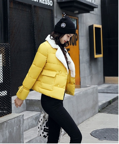 Κοντό και κομψό χειμωνιάτικο γυναικείο μπουφάν σε χρώματα vivi