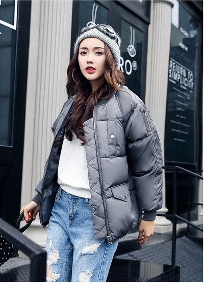 Спортно зимно яке за дамите в къс и широк модел, в няколко цвята