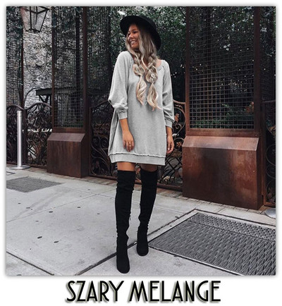 Много стилна дамска дълга блуза тип туника с дълъг ръкав в три различни цвята