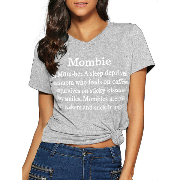 Ежедневна стилна тениска за дамите с надпис