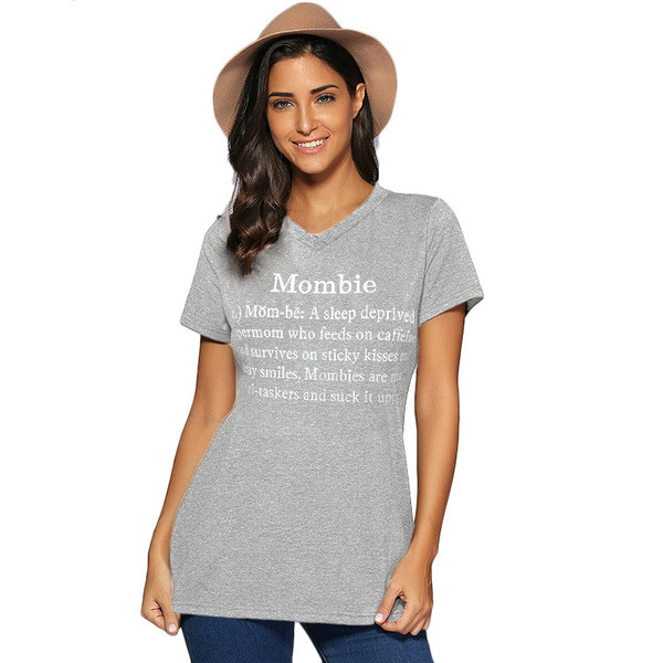 Ежедневна стилна тениска за дамите с надпис