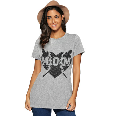 Σπορ-κομψό γυναικείο T-shirt σε γκρι χρώμα