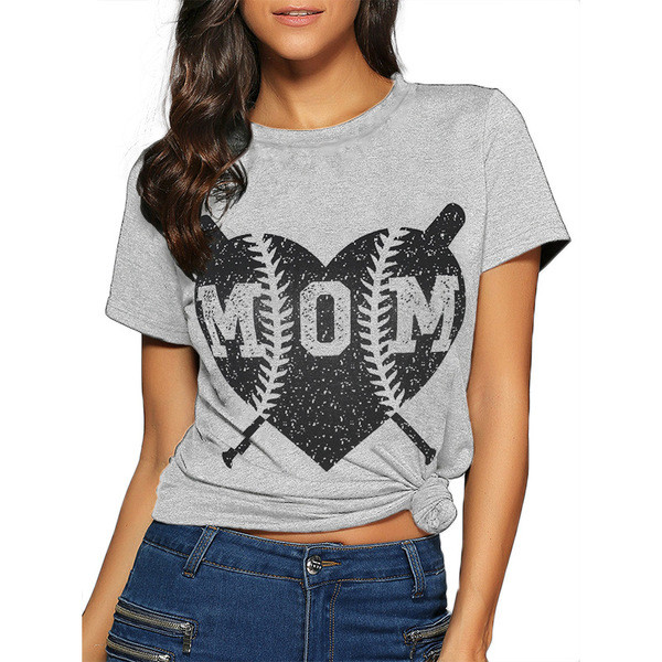 Σπορ-κομψό γυναικείο T-shirt σε γκρι χρώμα