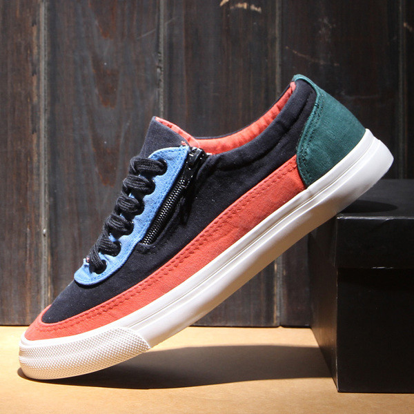 Σπορ και κομψά αθλητικά ανδρικά πάνινα παπούτσια με διακοσμητικό φερμουάρ σε τρία χρώματα