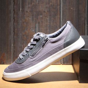 Κομψά ανδρικά αθλητικά πάνινα παπούτσια σε απλό σχεδιασμό και διακοσμητικό φερμουάρ σε τρία χρώματα