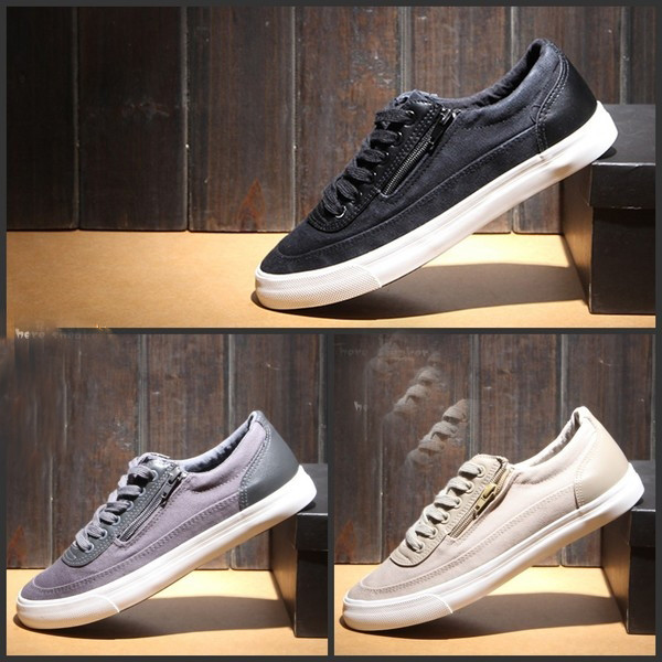 Κομψά ανδρικά αθλητικά  πάνινα παπούτσια σε απλό σχεδιασμό και διακοσμητικό φερμουάρ σε τρία χρώματα