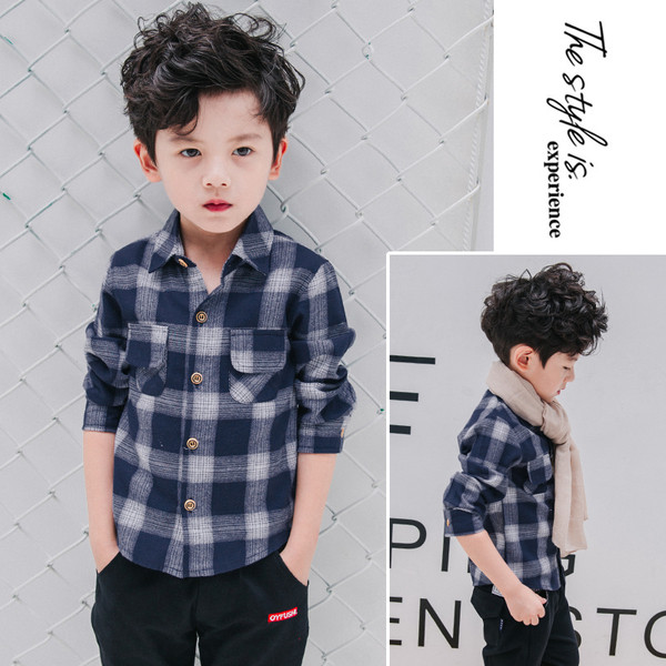 Σπορ-κομψό παιδικό πουκάμισο για αγόρια  σε τρεις χρώματα
