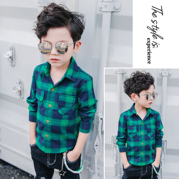 Σπορ-κομψό παιδικό πουκάμισο για αγόρια  σε τρεις χρώματα