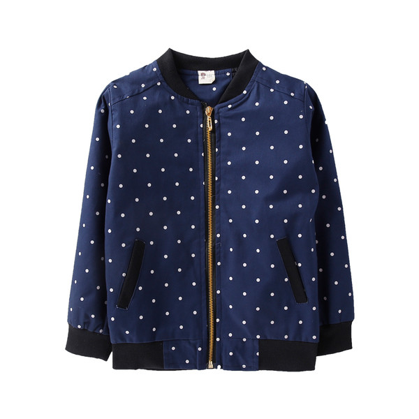 Спортно-елегантно детско яке за момчета на точки в два цвята