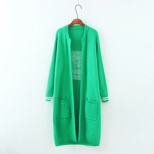 Καθημερινή μακρύ γυναικεία ζαέτα  με βαθιές τσέπες - 2 χρώματα