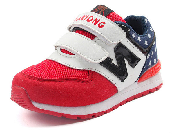 Спортни детски маратонки за момичета и момчета с лепенки в три цвята - дишащи