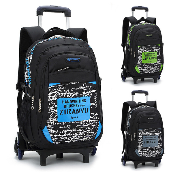 Παιδικό σακίδιο για αγόρια με μεταλλική λαβή και τροχούς σε διάφορα χρώματα