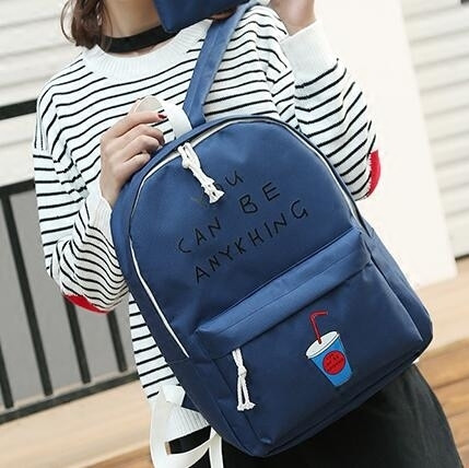 Παιδικό σακίδιο, κατάλληλο για το σχολείο με επιγραφή και εφαρμογή σε πολλά χρώματα