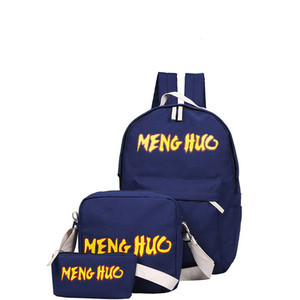 Σχολικό σακίδιο για κορίτσια και αγόρια με επιγραφές σε πολλά χρώματα