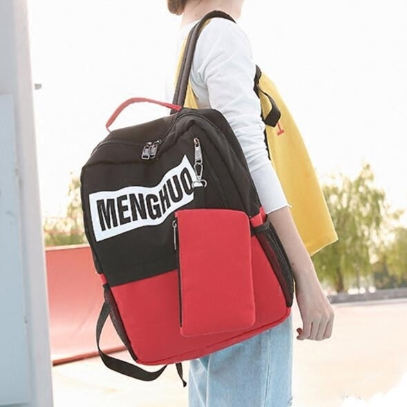 Σχολικό σακίδιο για αγόρια με τετράχρωμη επιγραφή