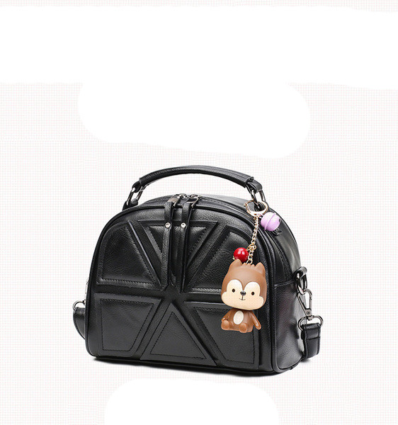 Интересно дамско мини куфарче с ръчна дръжка и друга дължа дръжка за през рамо - 4 цвята