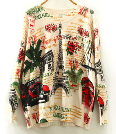 Много интересен шарен дамски пуловер - 10 модела