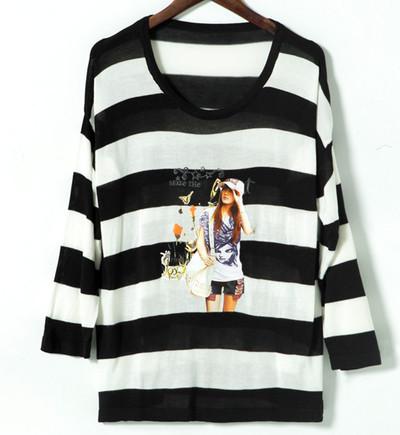 Γυναικεία μπλούζα με μακρύ μανίκι σε διάφορες εφαρμογές χρώματος