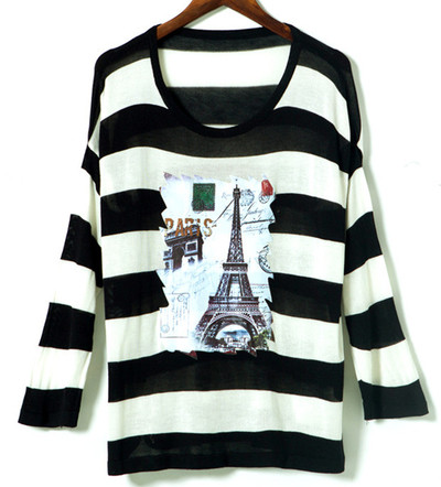 Γυναικεία μπλούζα με μακρύ μανίκι σε διάφορες εφαρμογές χρώματος