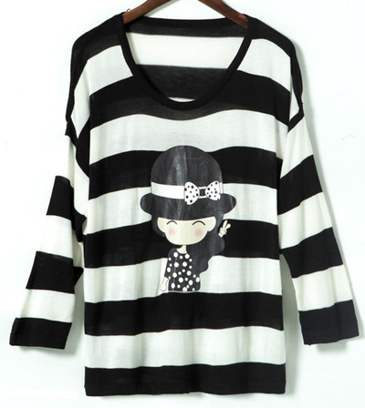 Γυναικεία μπλούζα με μακρύ μανίκι σε διάφορες εφαρμογές χρώματος