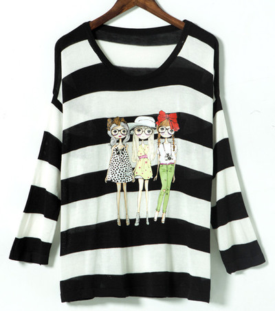 Γυναικεία μπλούζα με μακρύ μανίκι σε διάφορες εφαρμογές χρώματος