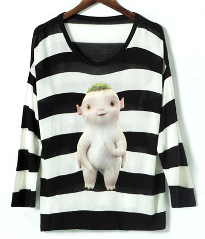 Γυναικεία μπλούζα με μακρύ μανίκι σε διάφορες εφαρμογές χρώματος