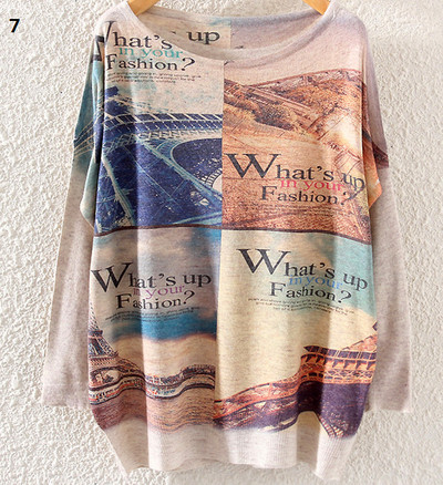 Ежедневен дамски пуловер с дълъг ръкав и най-различни шарени апликаций