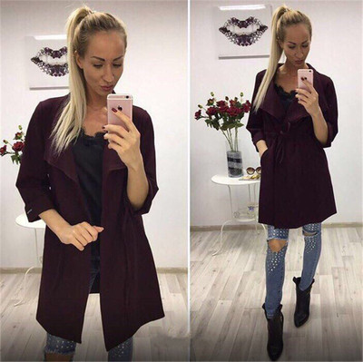 Γυναικείο  παλτό με ενδιαφέρουσες δεσμούς σε τρία διαφορετικά χρώματα