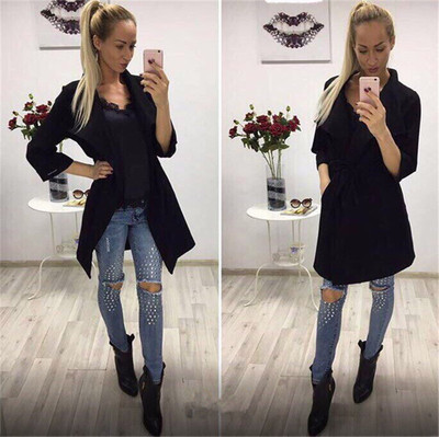 Γυναικείο  παλτό με ενδιαφέρουσες δεσμούς σε τρία διαφορετικά χρώματα