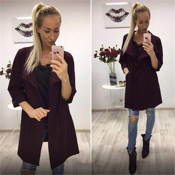 Γυναικείο  παλτό με ενδιαφέρουσες δεσμούς σε τρία διαφορετικά χρώματα