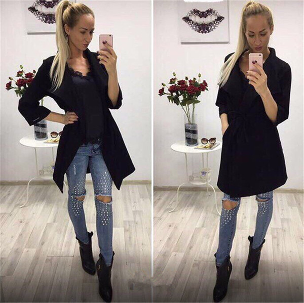 Γυναικείο  παλτό με ενδιαφέρουσες δεσμούς σε τρία διαφορετικά χρώματα