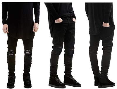 Μοντέρνα ανσρικά  "slim fit" τζιν  - 2 χρώματα